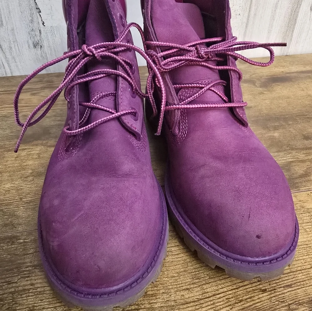 Girls Timberland Insulated Purple Boots A2830 Size 5.5